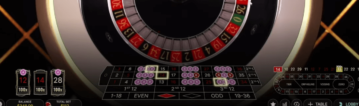 lightning roulette table layout with multipliers